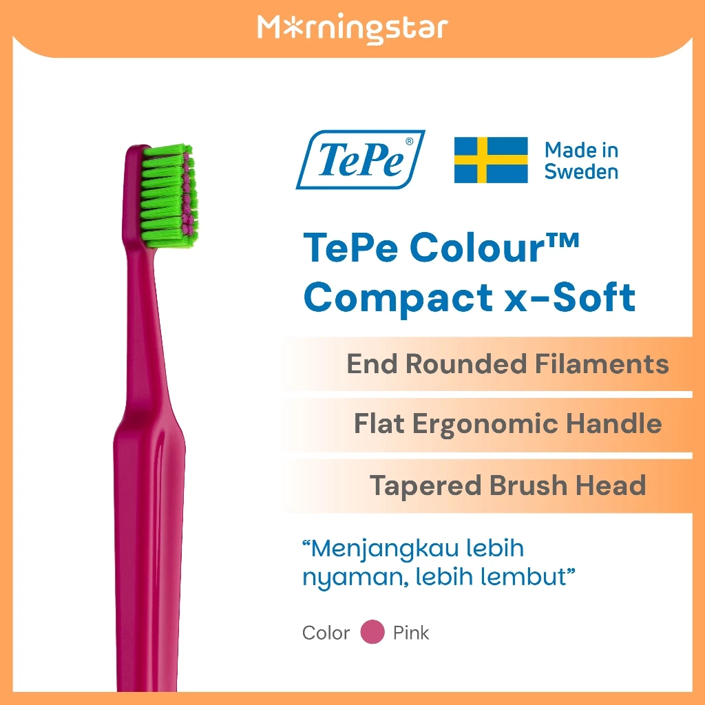 TePe Color Compact x-Soft - แปรงสีฟันระดับพรีเมียม