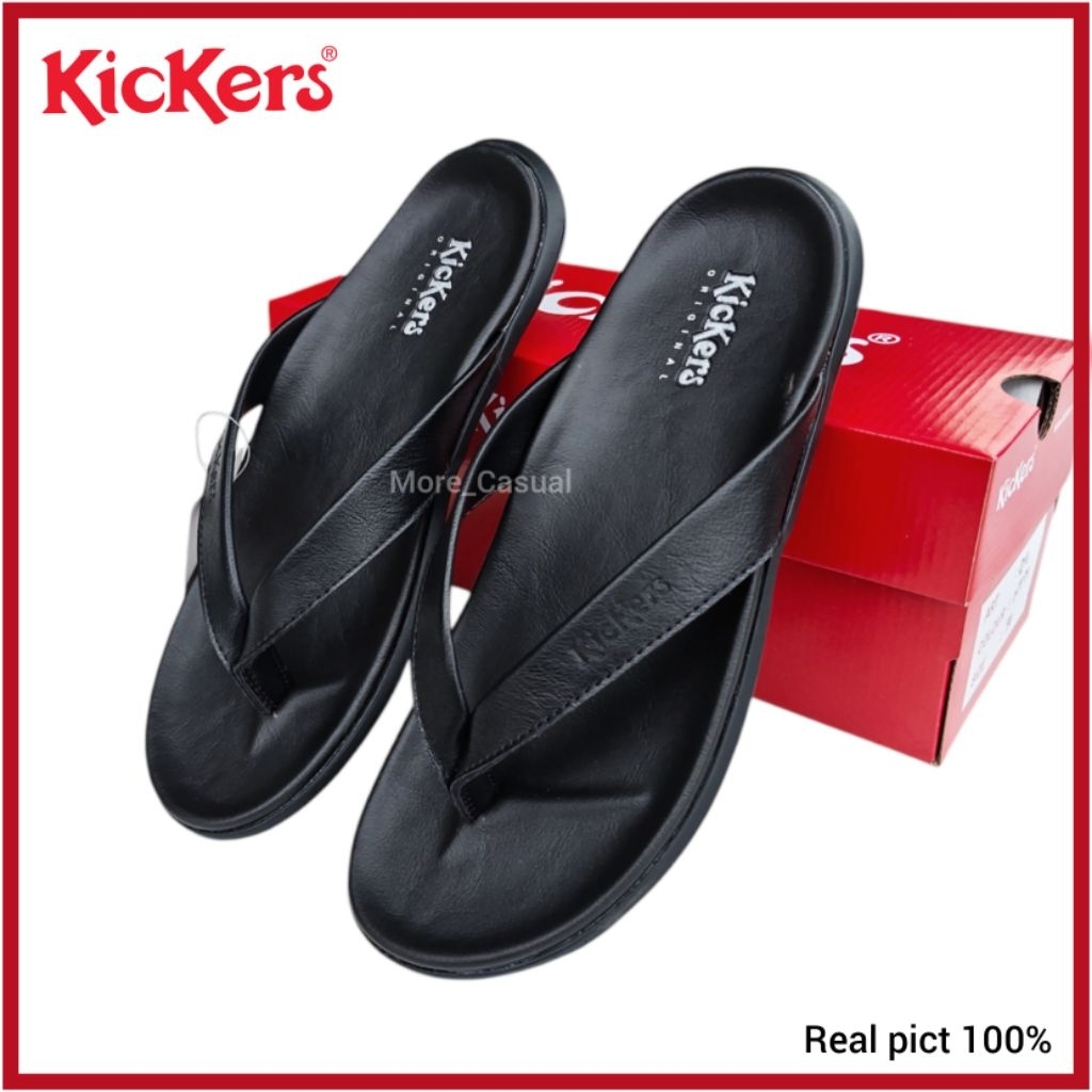 KICKERS MENS FLIP-FLIP SANDALS หนังแท้ CASUAL / KICKERS FLIP-FLIP SANDALS สําหรับผู้ชาย เลิศสําหรับ EID