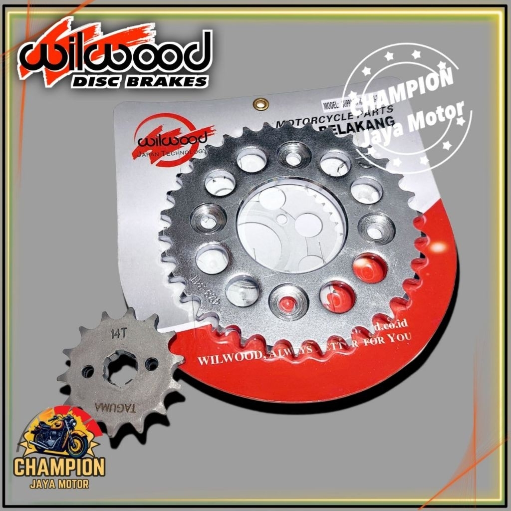 ด้านหน้า + REAR GEAR 428 WILWOOD SUPRA FIT ใหม่ KARISMA KIRANA REVO ABSOLUTE BLADE OLD NEW ORIGINAL 