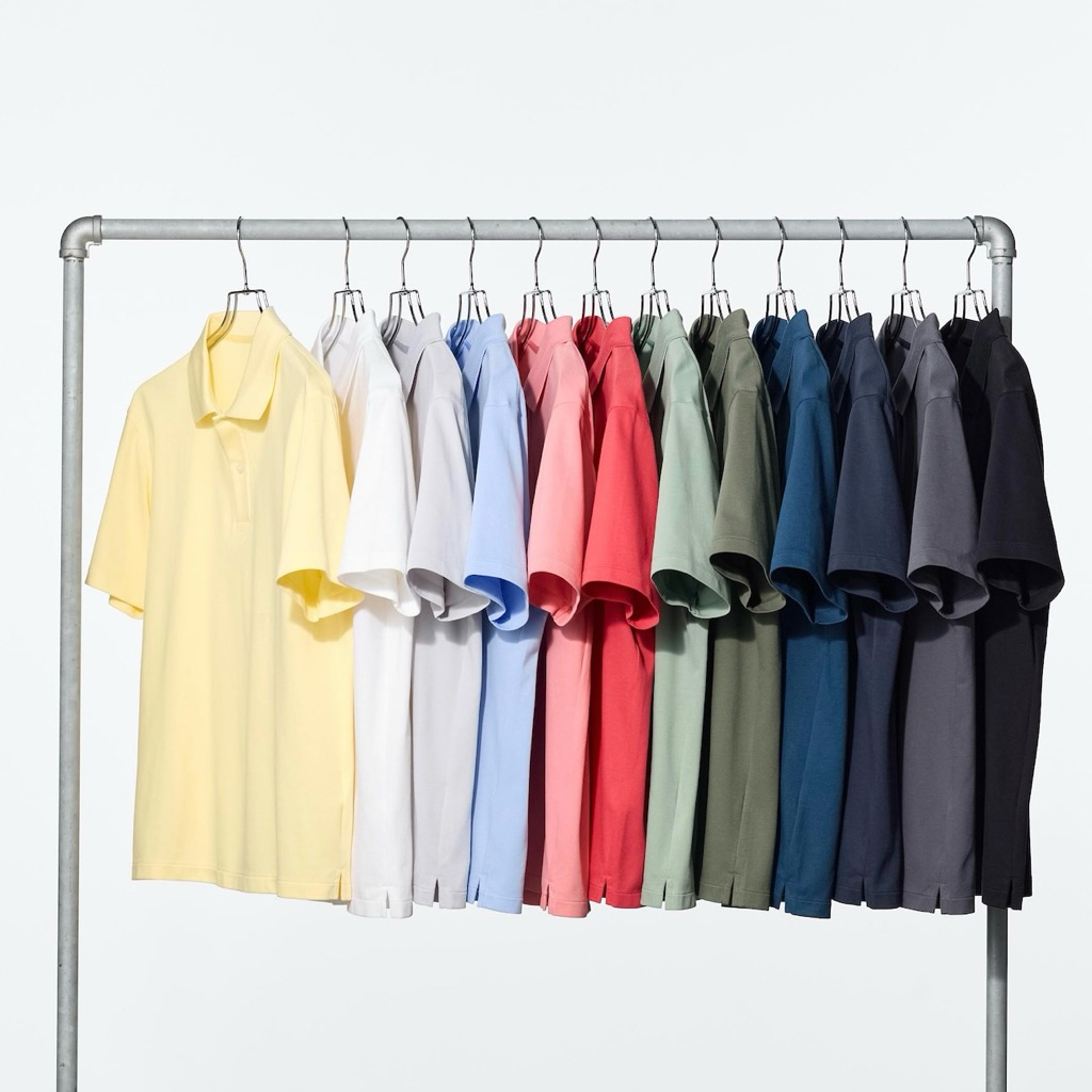 KATUN JASTIP UNIQLO AIRISM COTTON POLO SHIRT PIQUE