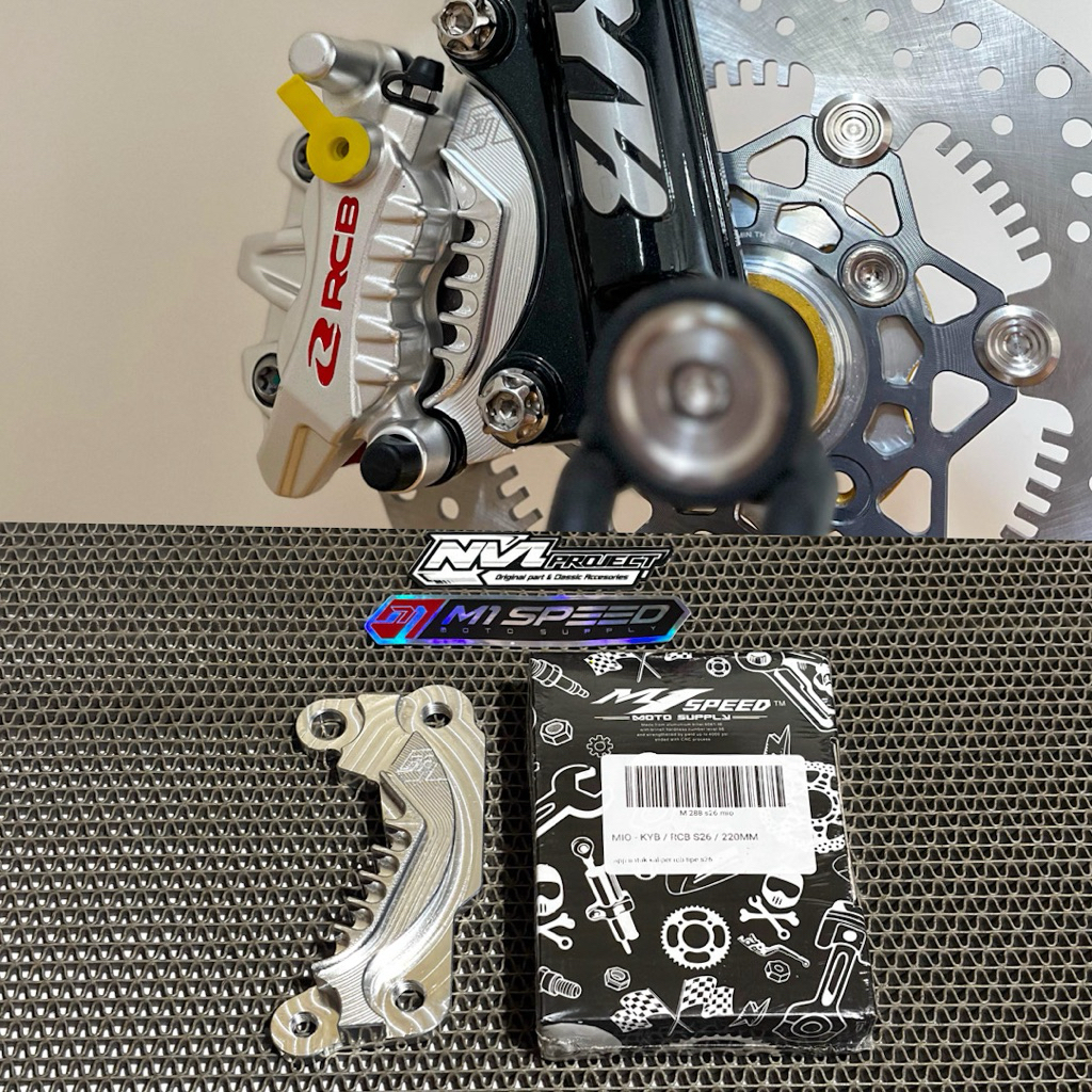 RCB S26 pnp ขายึดคาลิปเปอร์ mio smile / mio soul / KYB Mio Disc 220 M1Speed