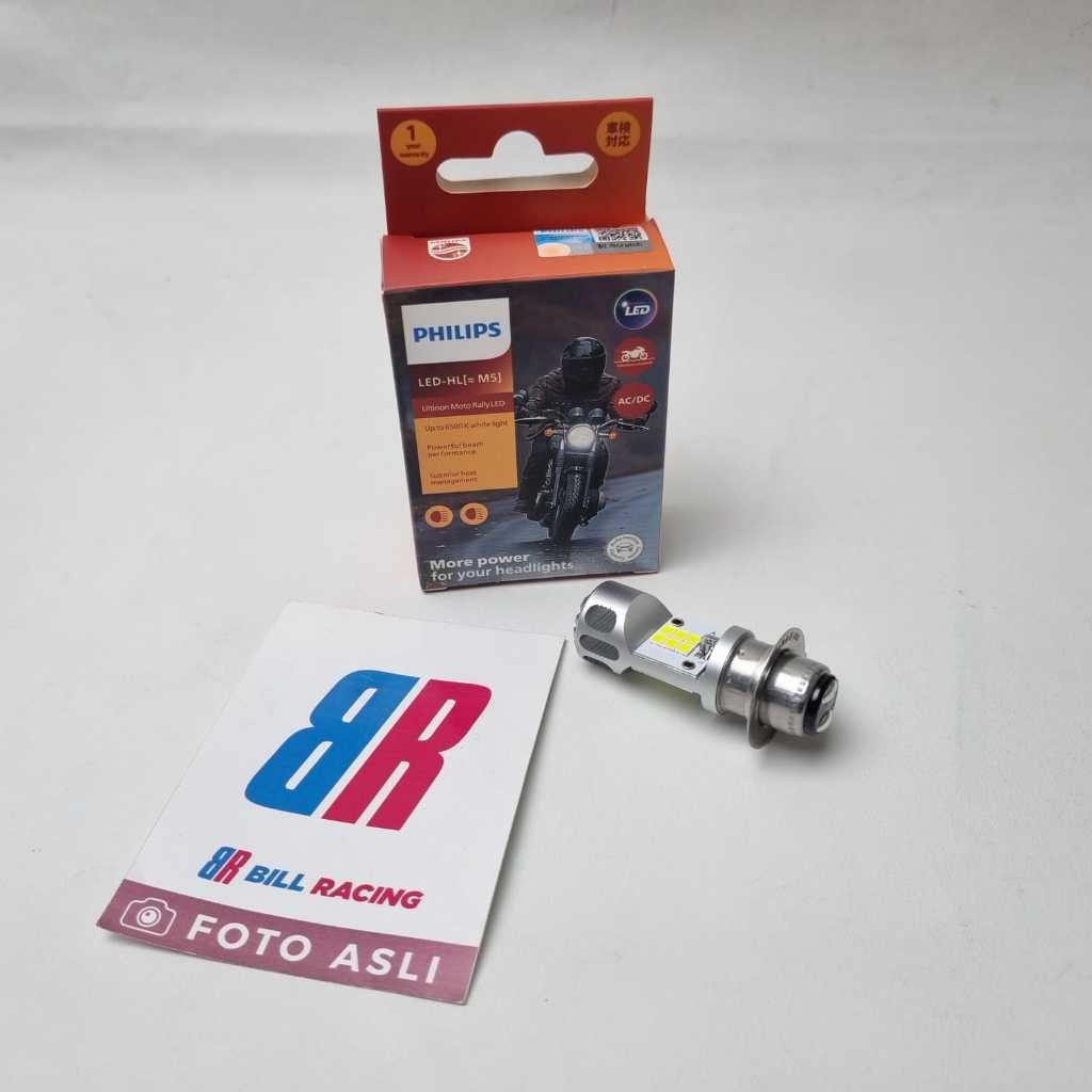 PHILIPS M5 T19 AC/DC 12V 7.5W ULTINON MOTO RALLY 1 LEG ORIGINAL MOTORCYCLE LED LIGHT BULB