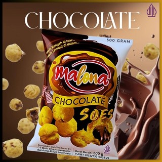 COD Soes Coklat Cokelat Malona 450g/900g Kue Sus Kering Isi Coklat Lumer Update Kemasan Cemilan Halal
