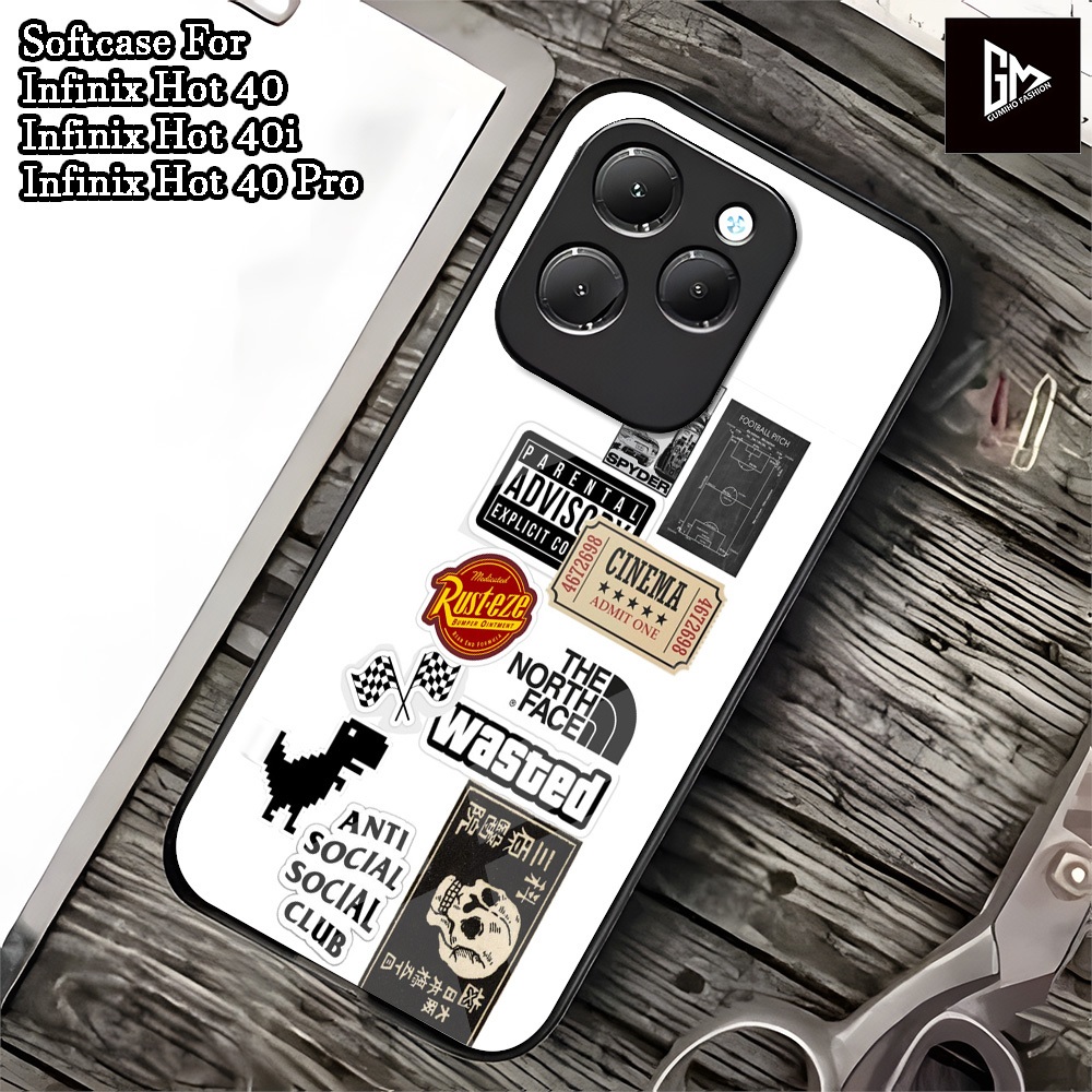 ( 0015 ) Softcase Glass Kaca Infinix Hot 40 Infinix Hot 40 Pro Infinix Hot 40i ล่าสุด 2024 Case Infi
