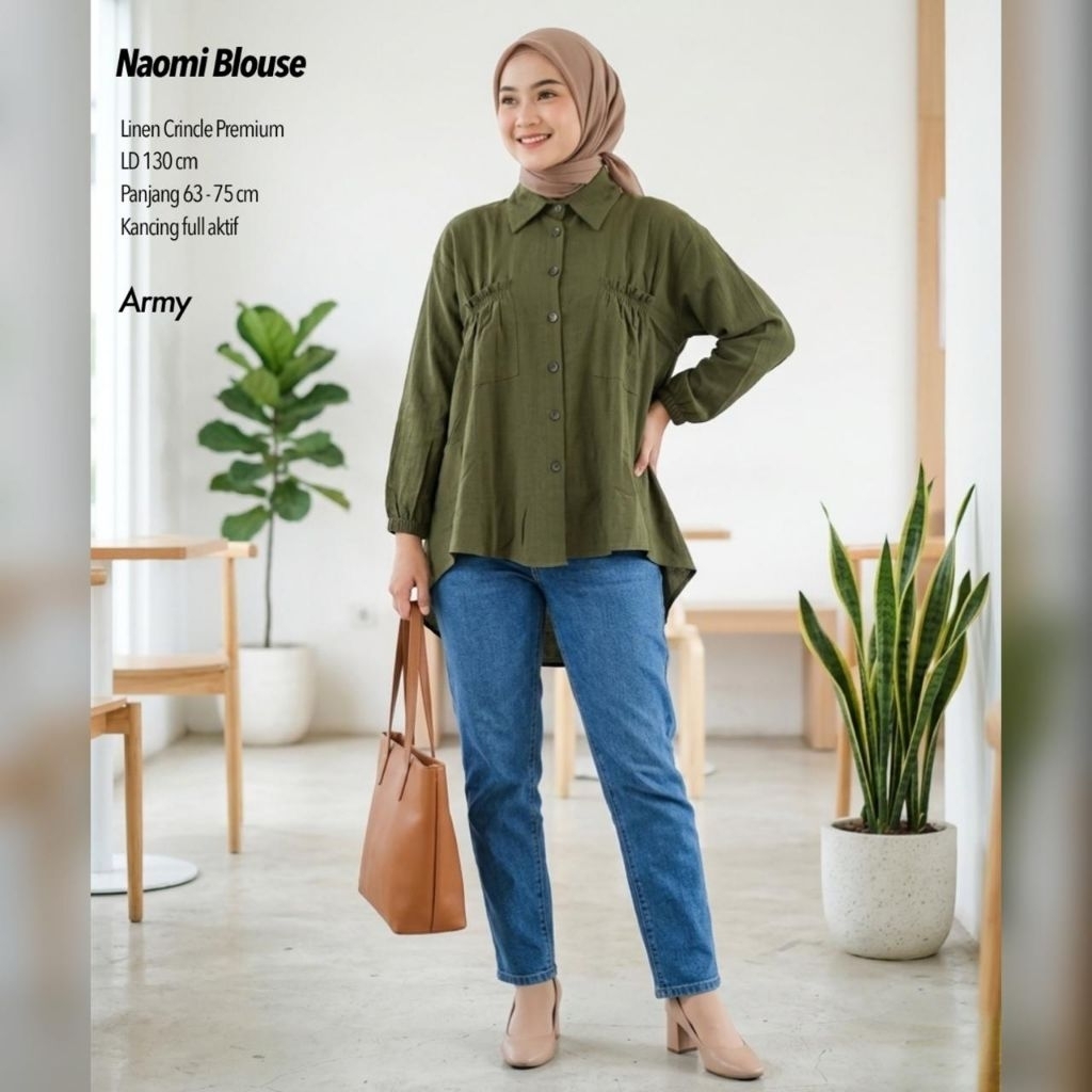 ใหม่ล่าสุดผู้หญิง BLOUSE - NAOMI BLOUSE LILLEN CRINKLE