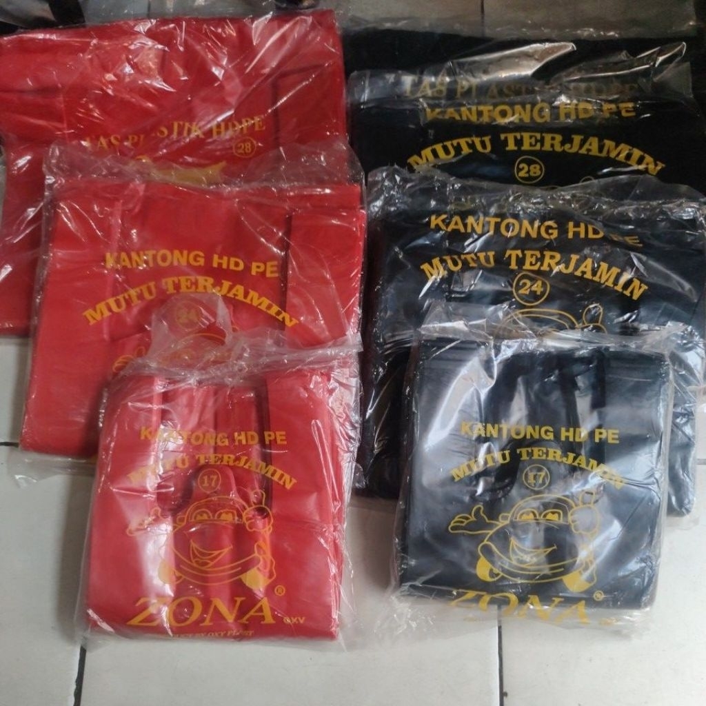 MERAH ถุงพลาสติก White Zone Red Zone และ Black Zone ทุกขนาด มีให้เลือก 400g