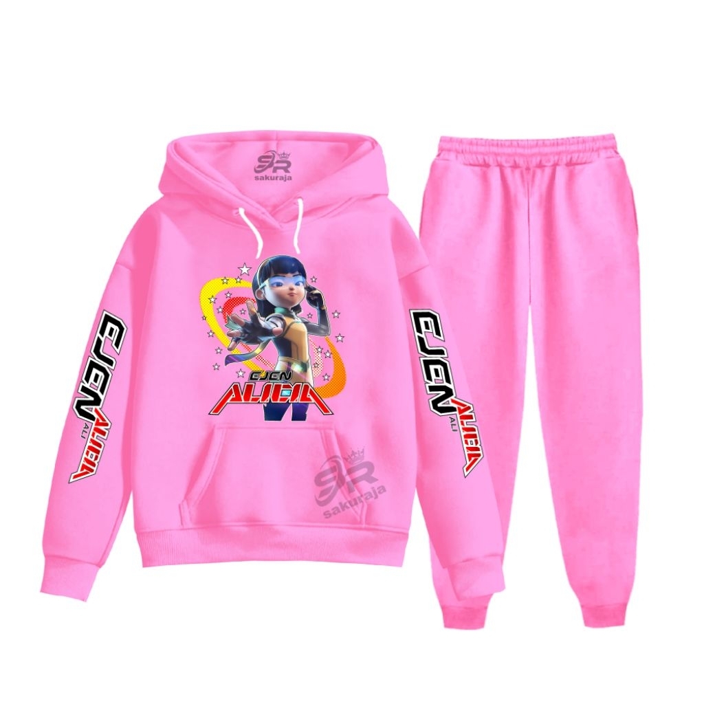 Ejen Alicia character motif ชุดเสื้อฮู้ดเด็ก/อายุ 3-17 ปี