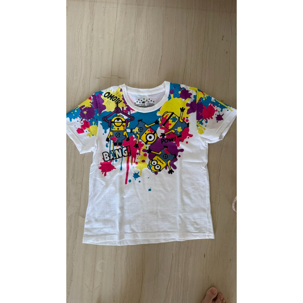 Preloved เสื้อยืด Minion สําหรับเด็ก universal UNIVERSAL STUDIO HOLLYWOOD TM & © สตูดิโอสากล ผ้าฝ้าย