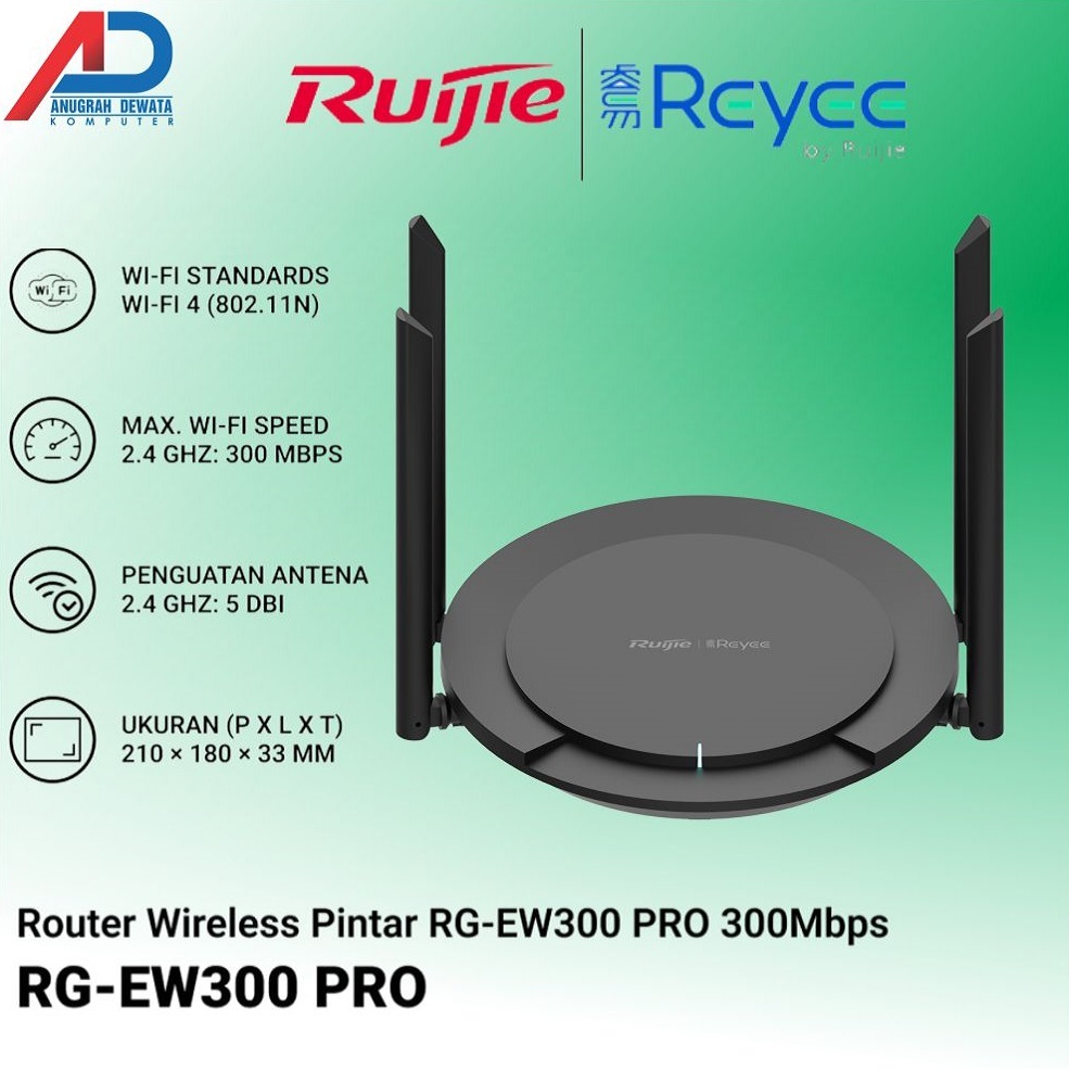 Ruijie RG-EW300 PRO 300Mbps เราเตอร์ไร้สายอัจฉริยะ