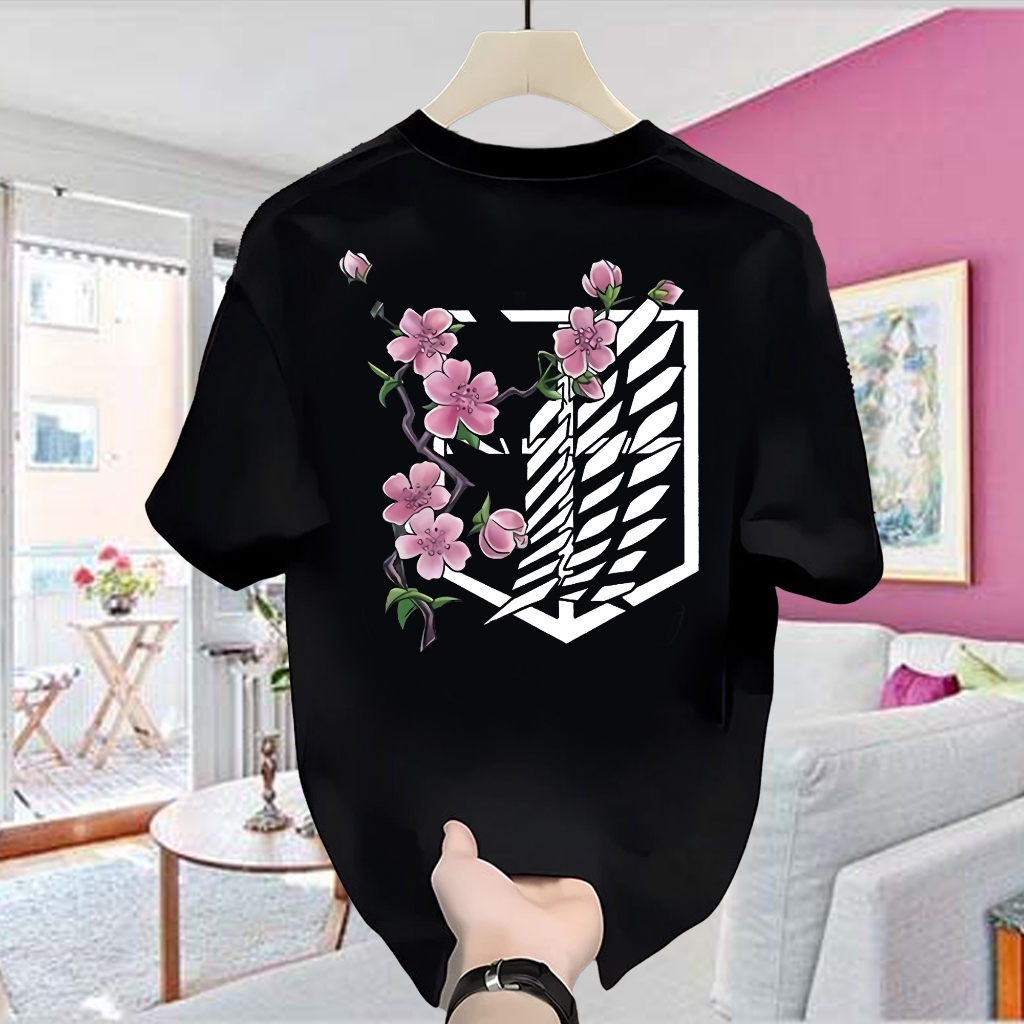 ANIME ATTACK ON TITAN EREN YAEGER T SHIRT 24S 200 GSM Premium 24s Unisex Distro SHIRT " ANIME EREN Y