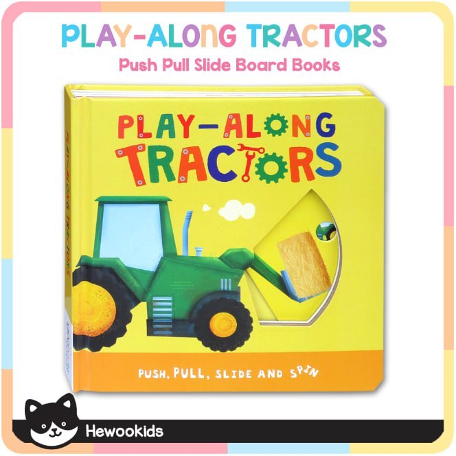 Busy Mechs Play-Along Tractors Push Pull Slide Board Books