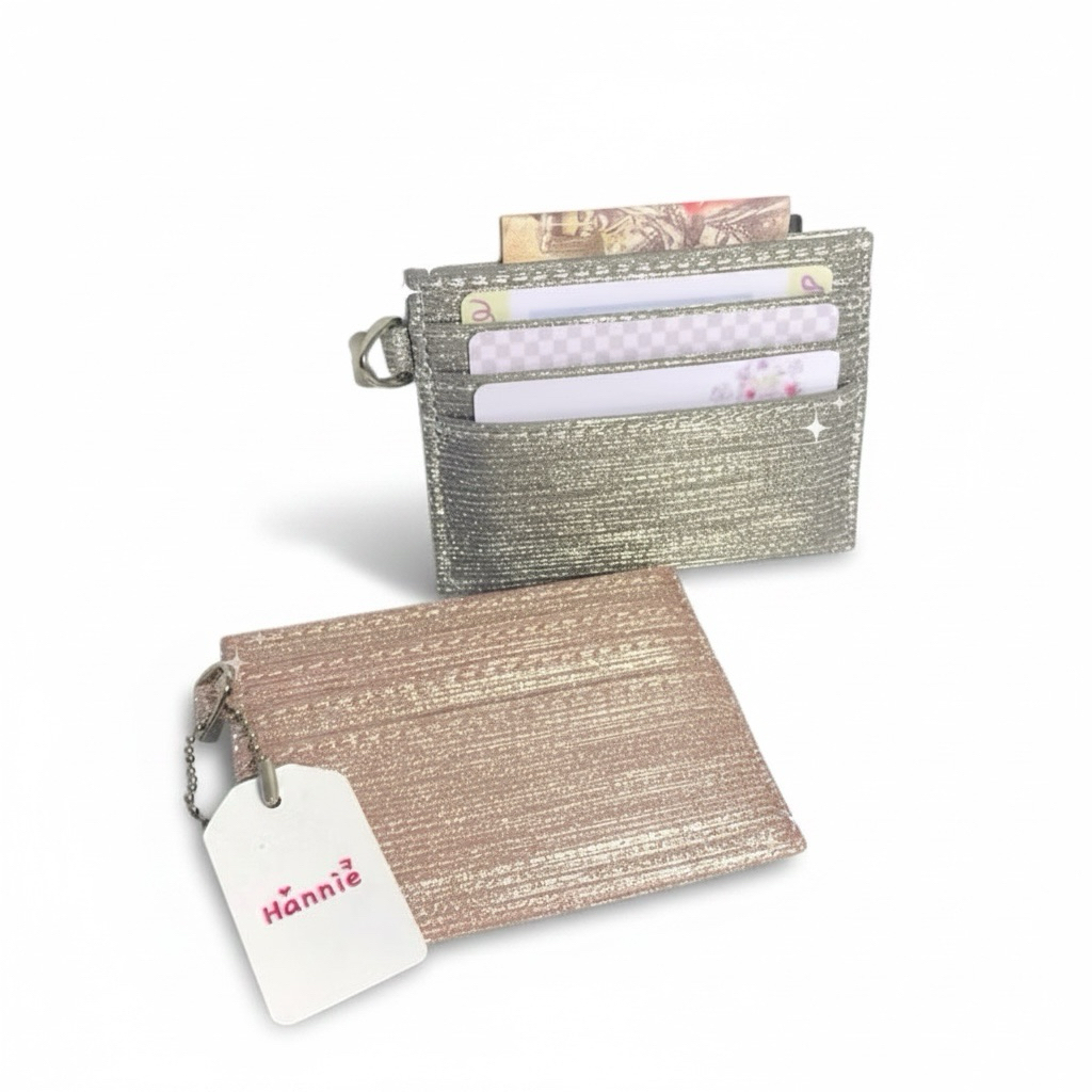 กระเป๋าใส่บัตร HANIE | กระเป๋าใส่บัตร | Aesthetic Glitter Leather Womens Wallet