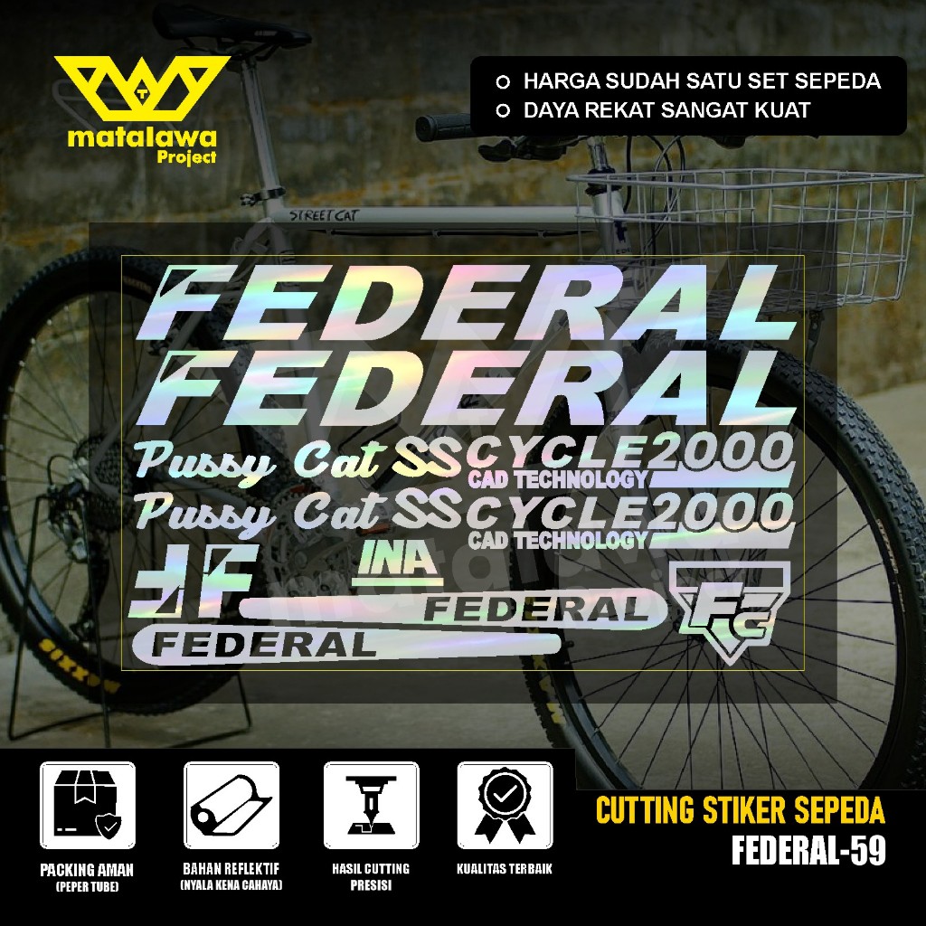 ตัดสติกเกอร์จักรยาน FEDERAL หีแมว SS สติกเกอร์ Pussycat MG 34 33 MTB BIKE Streetcat 550 SX 59