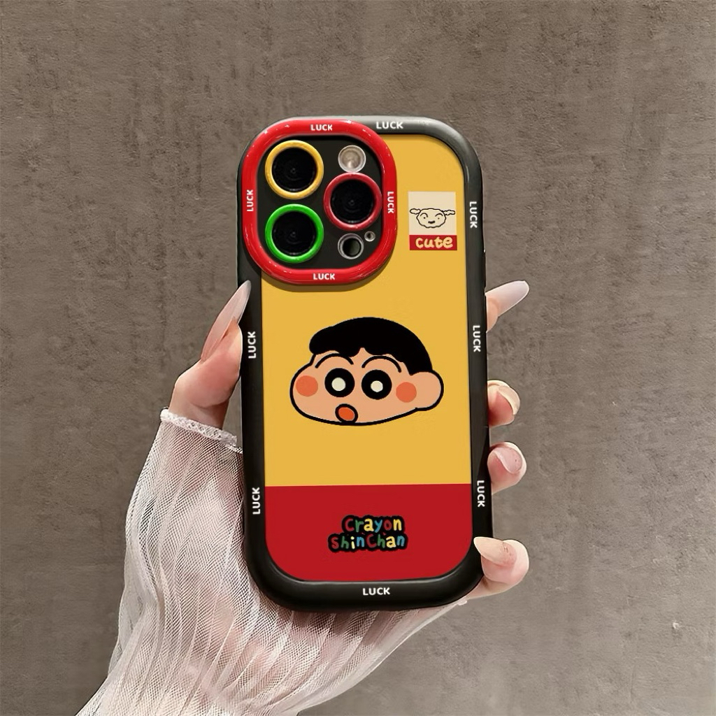 Crayon Shinchan Play Case Softcase Fullcover- สําหรับ Iphone 16 11 12 13 14 15 pro xs XR 14 plus 15 