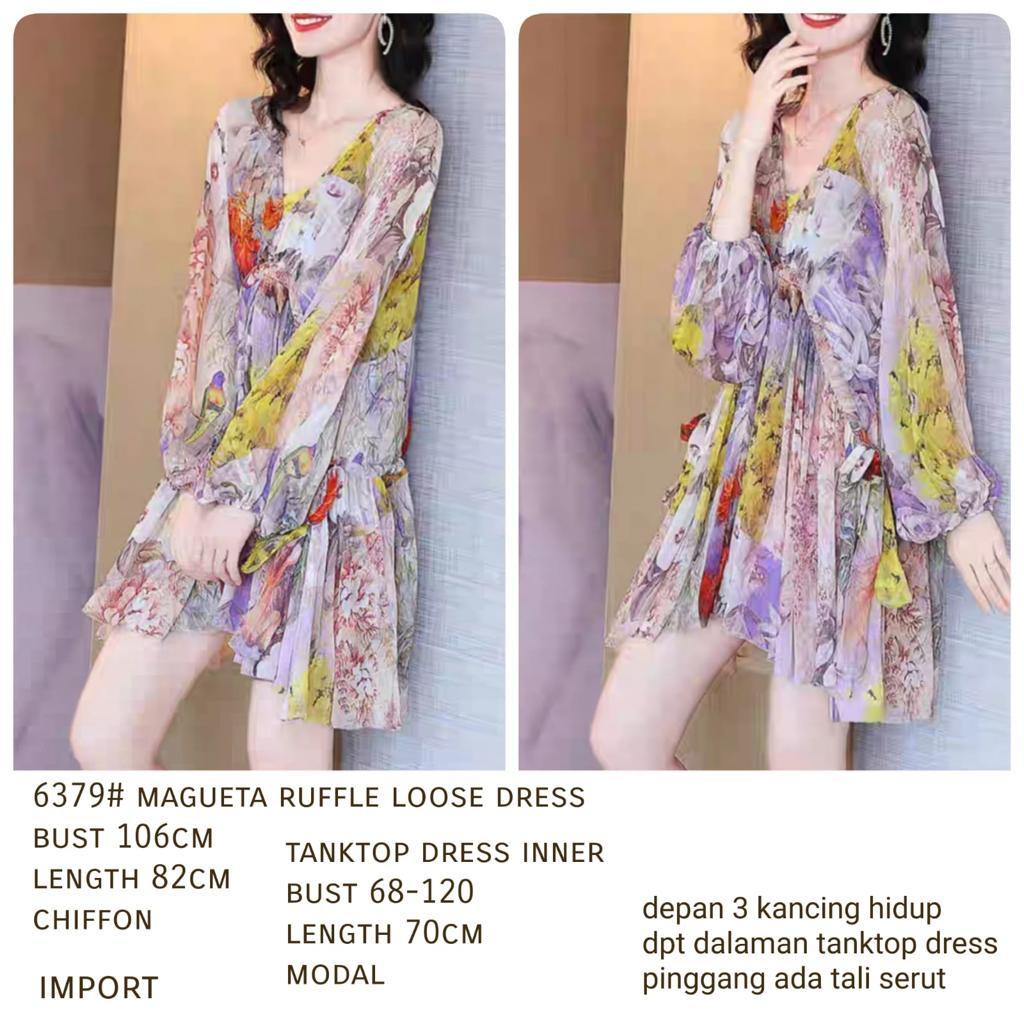 TM 6379 magueta ruffle dress 3M ORIGINAL