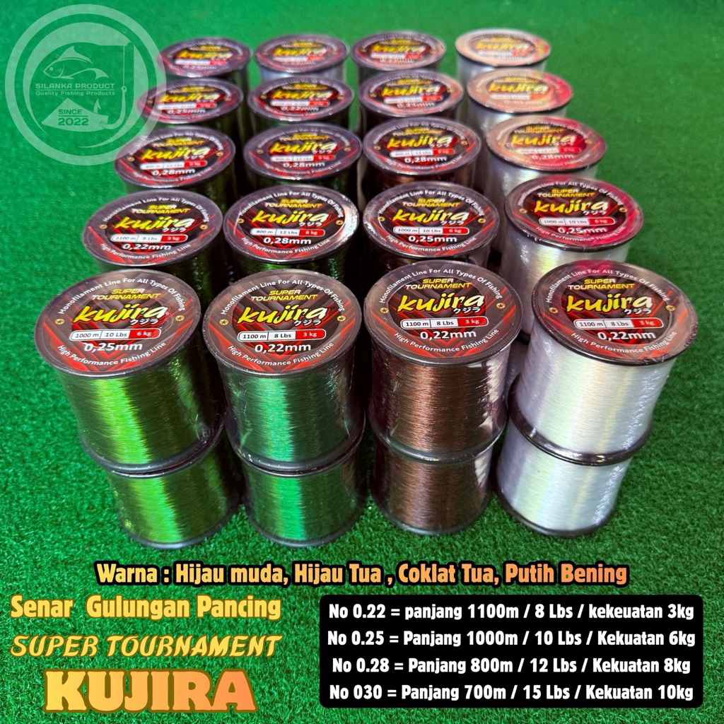 Original KUJIRA Super Tournament สายตกปลา/สายรอกตกปลา/สายป้องกันการขัด