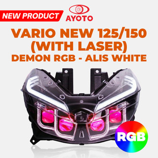 FULL SET HEADLAMP VARIO NEW 125/150 AYOTO 4 LED MATRIX 90WATT RGB LASER WELCOME LIGHT SEIN RUNNING PLUG & PLAY