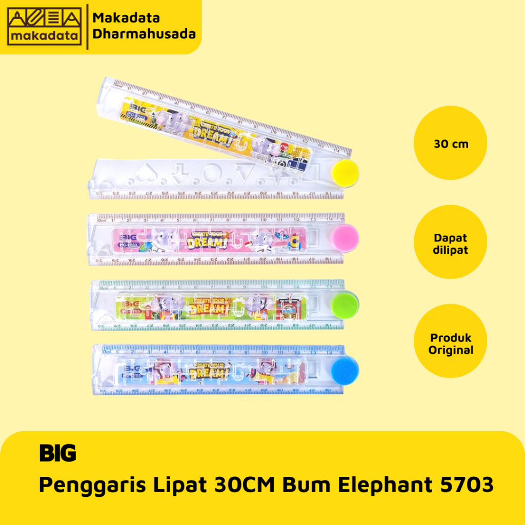 BIG FOLDING RULER / RULER BUM ELEPHANT TOY 30CM 5703