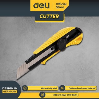 Deli Tools Cutter / Cutter 18mm #18mm,Blade Length:100mm #YELLOW / EDL003A