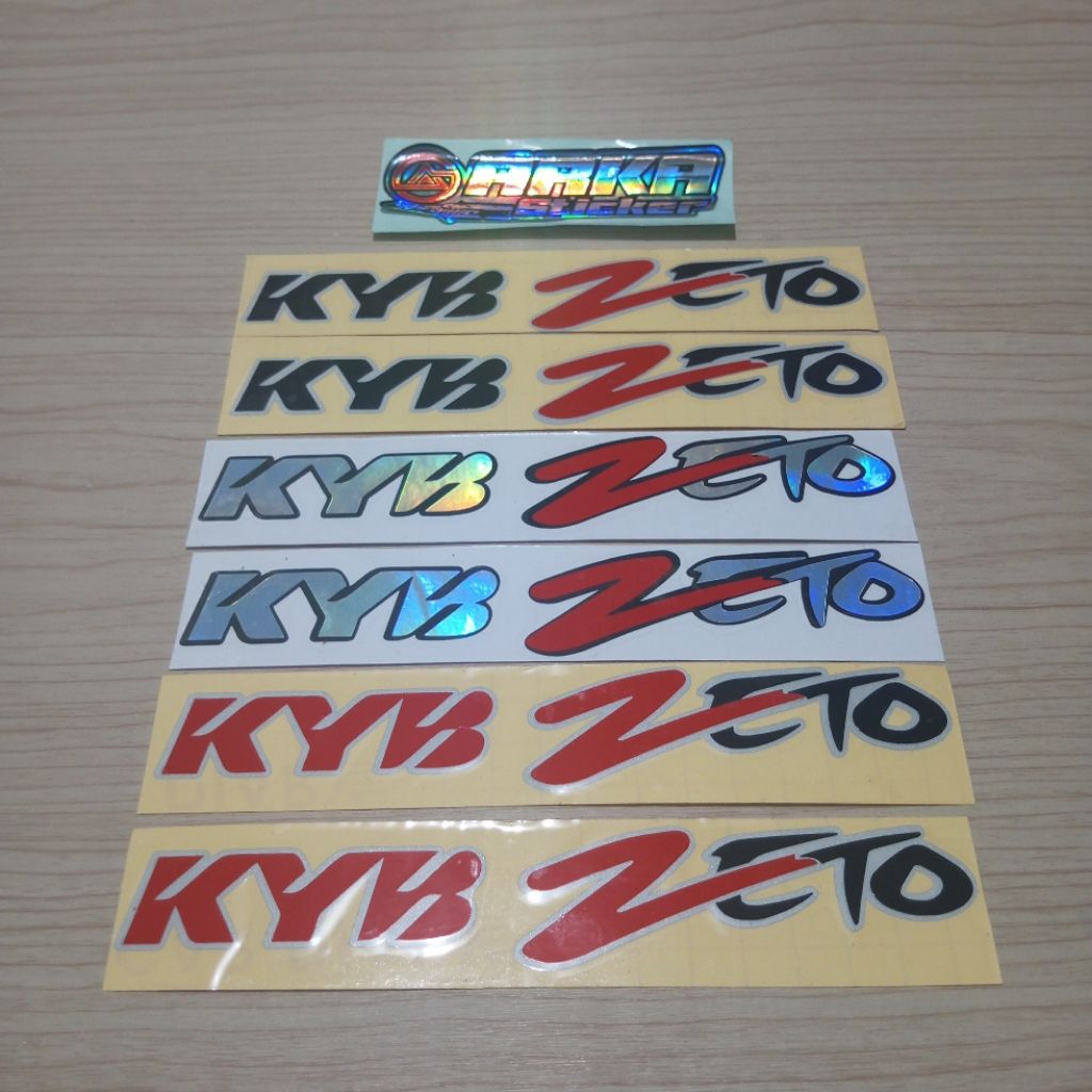 KYB ZETO CUTTING STICKER KYB KANA MOTORCYCLE SHOCK STICKER ซ้าย