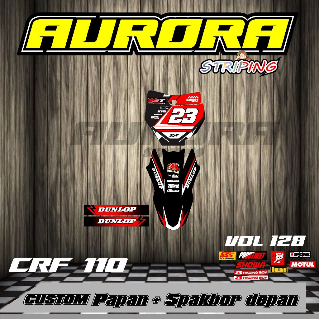 ใหม่ล่าสุดสติ๊กเกอร์ decal NUMBER PLATE CRF 110 KX KLX 150 KLX BF KLX GORDON DTRACKER KX YZ KTM VIAR