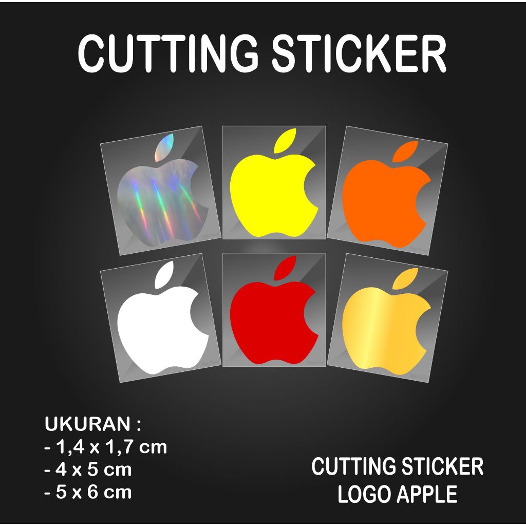 สติ๊กเกอร์ Apple สติ๊กเกอร์ตัด Apple iPhone iPad iMac Mac Macbook โลโก้ Apple Emblem