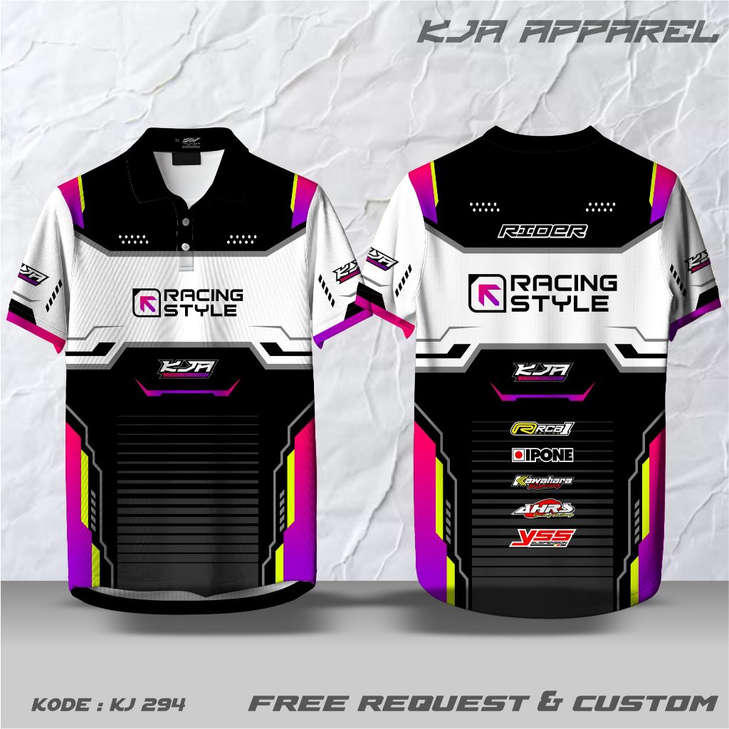 CUSTOM RACING JERSEY, REQUEST POLO COLLAR BUTTON V-NECK COLLAR O-NECK COLLAR, UNIT เสื้อยืด, FULLPRI