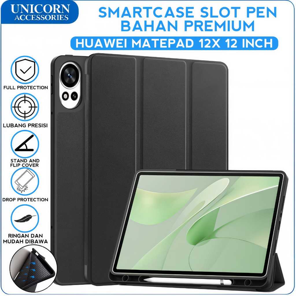 Huawei Matepad 12X 12 นิ้ว Case SmartCase Flip Book Cover Smart Case Stylus Pen Slot Holder