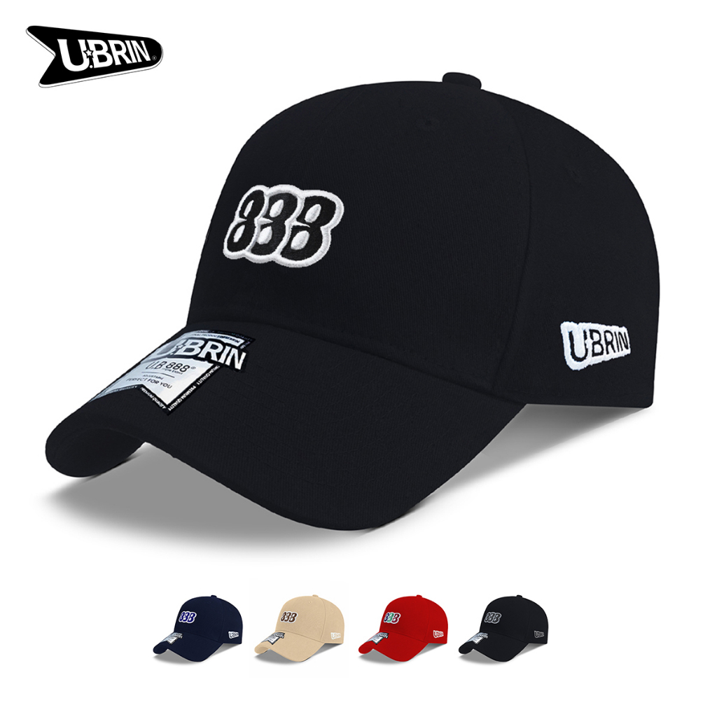 U.BRIN หมวกเบสบอล UB8031 Original TRIPLE EIGHT 888 โมเดิร์น UBRIN หมวก Casual Distro แฟชั่นผู้ใหญ่