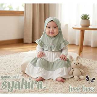 Nyaman seharian BAJU Gamis anak Muslim Perempuan Jersey 0-7 Tahun-Syakira Anaya Terbaru maternity bayi perempuan/ gamis anak perempuan terbaru