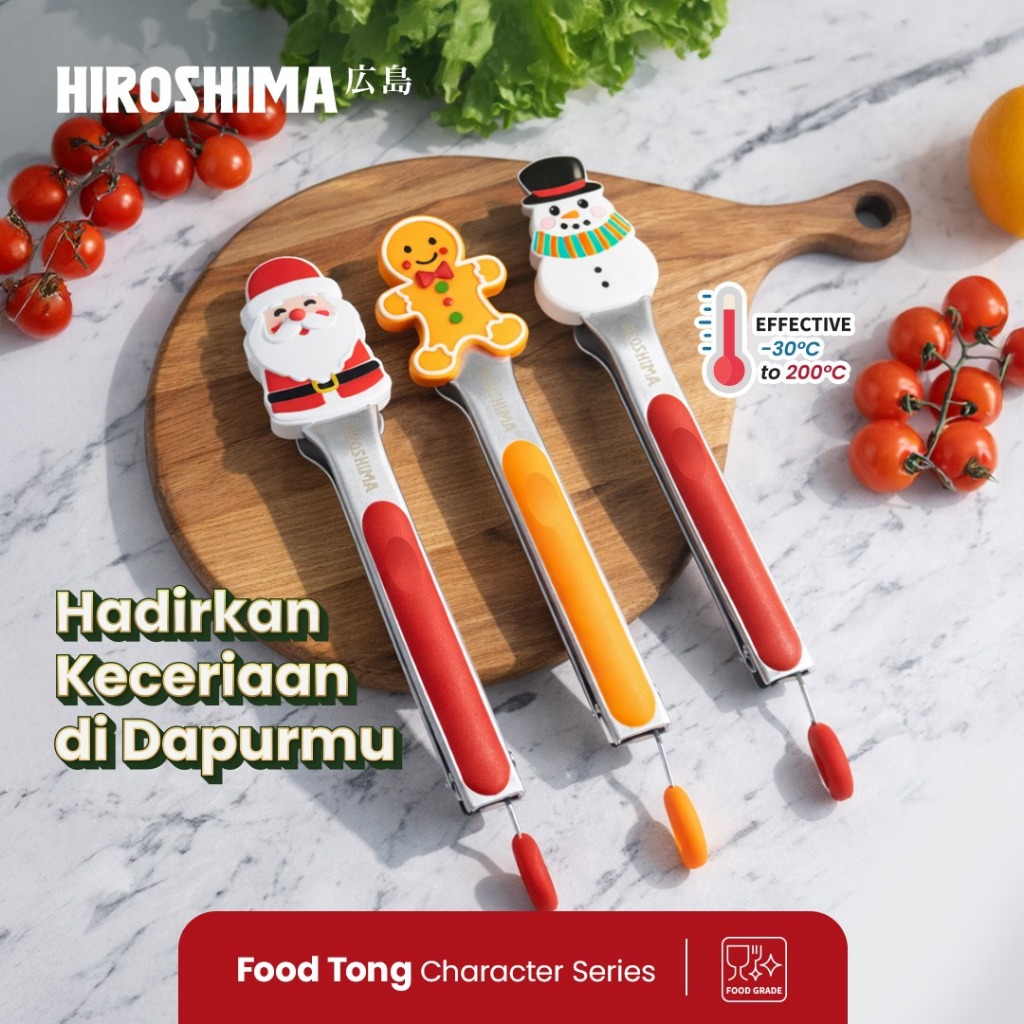 HIROSHIMA FOOD THONG SILICONE 7 - อาหารถ่านน่ารัก TONGS
