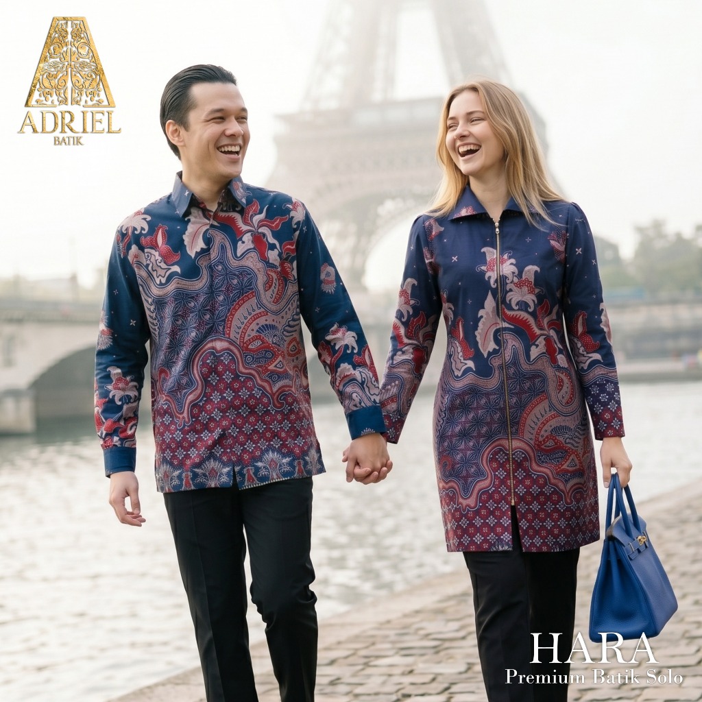 KEMEJA KATUN HARA BATIK TULIS PREMIUM SHIRT/TUNIC - Premium Batik Regular fit Long Full Lining Soft 
