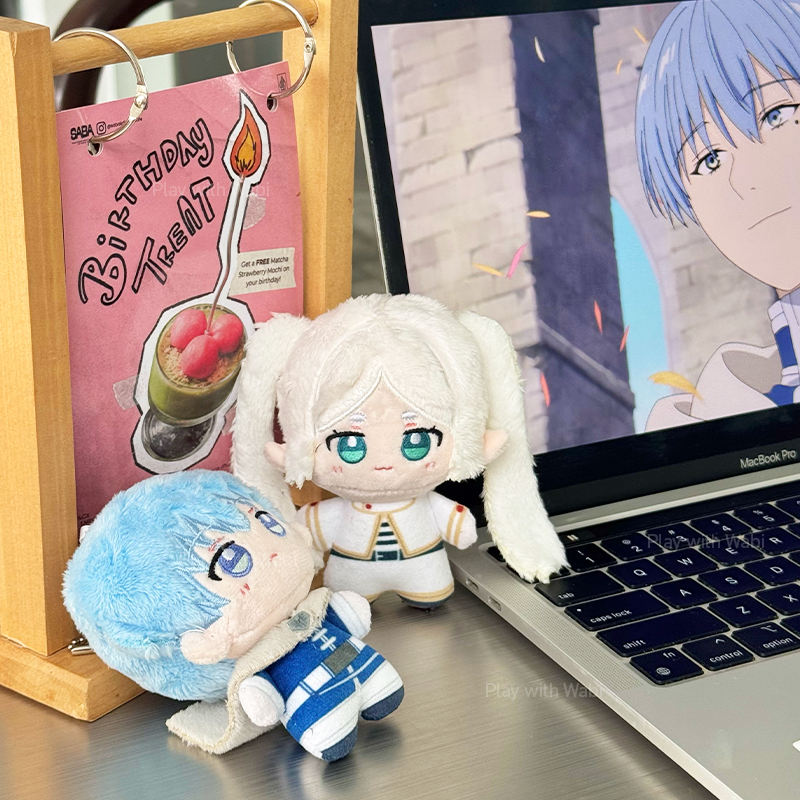 GANTUNGAN Frieren พวงกุญแจ Plushie Himel ไม้แขวนเสื้อตุ๊กตา 10 ซม. | Sousou no Frieren | Frieren Him