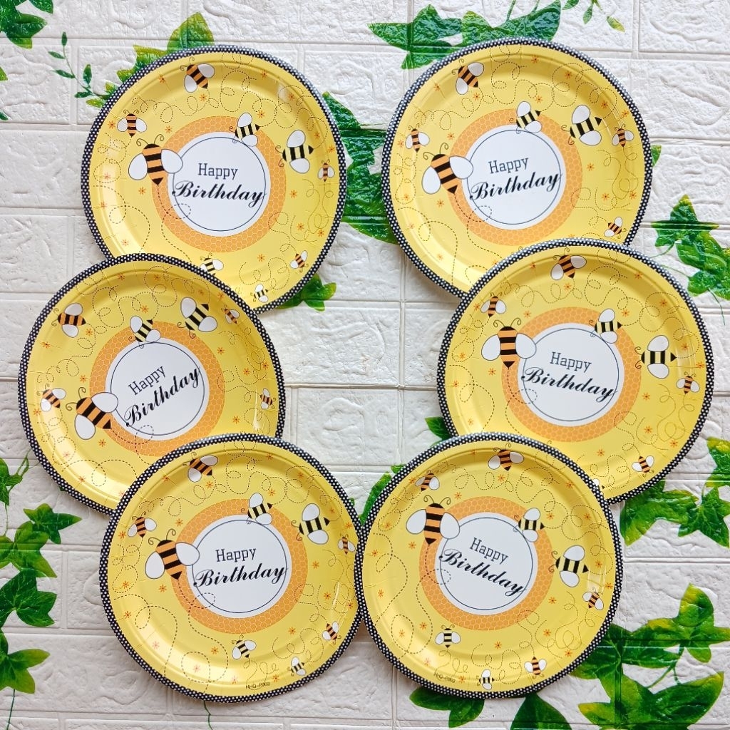 Paper Birthday Plates Party Supplies ชุด 6 ชิ้น