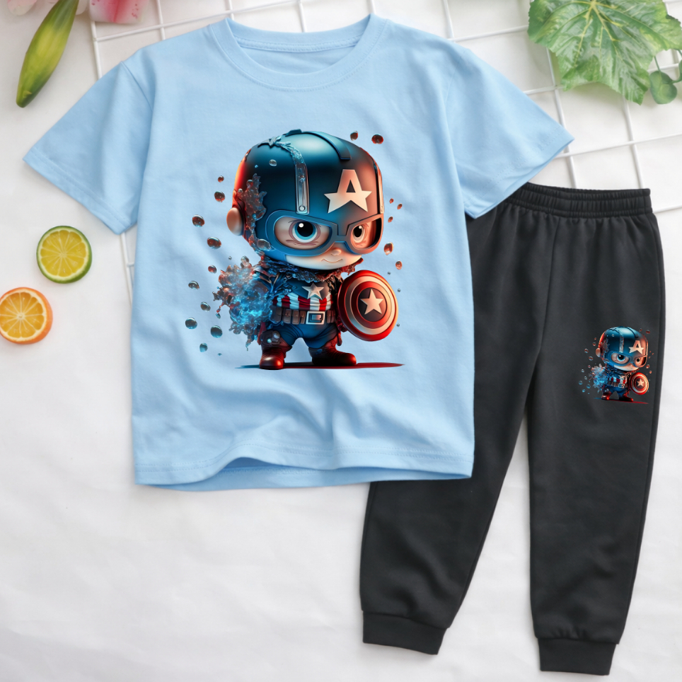 กางเกงจ็อกเกอร์เด็กผู้ชาย Set 5-15 Years Old CAPTAIN BABY Motif