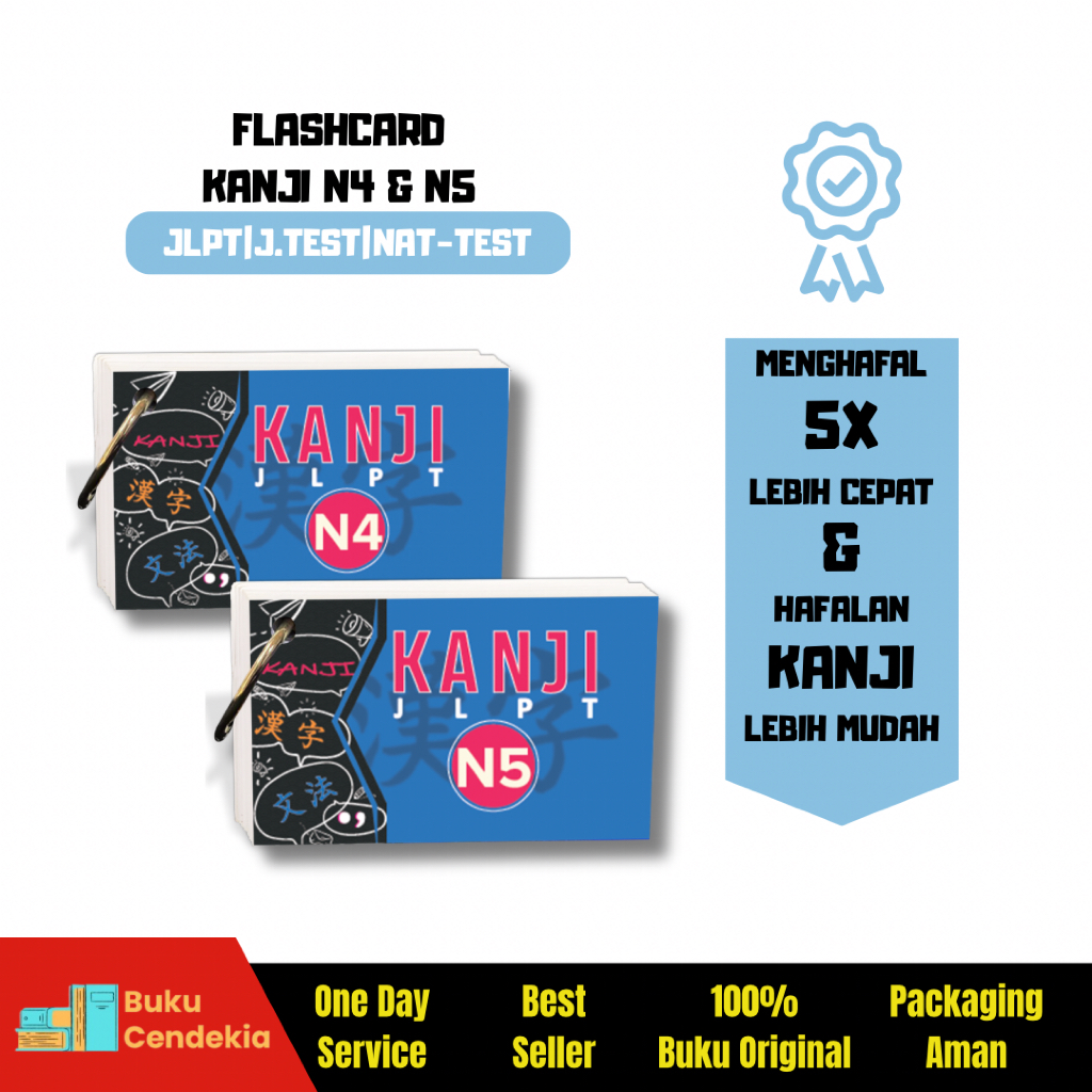 Kooba Flashcard - Flashcard KANJI JLPT ระดับ N5 N4 การ์ดการศึกษาการจดจําของญี่ปุ่น - ต้นฉบับ