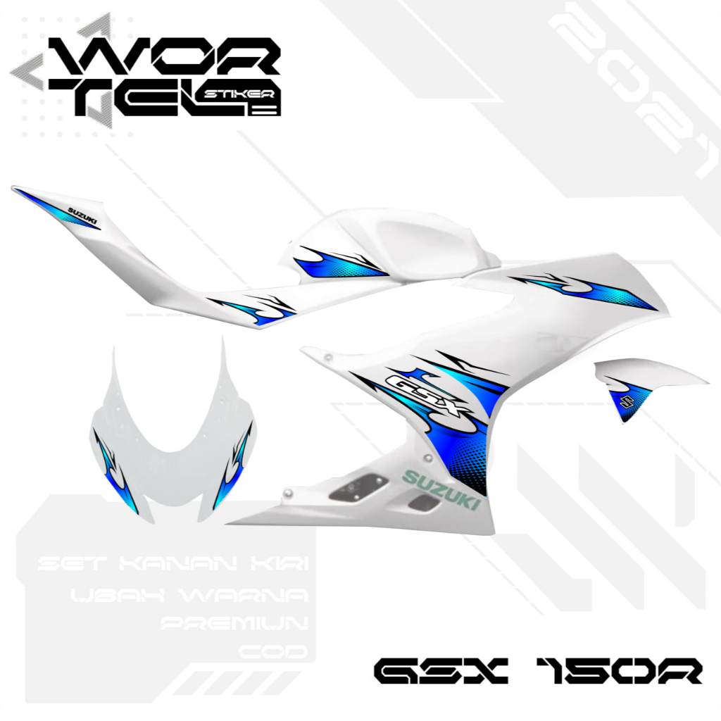 สติ๊กเกอร์แครอท - GSX 150 Striping - สติ๊กเกอร์กราฟิกโปร่งใส GSX 150R ใหม่ล่าสุด (ตัดแล้ว)