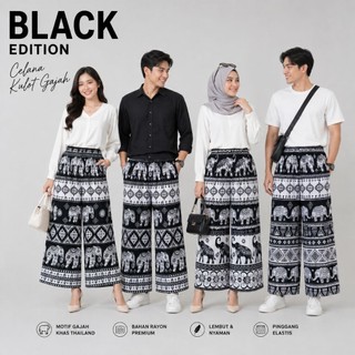 Celana Kulot Wanita Adem Anti Gerah Motif Gajah Zayra Wear Celana Hommy Mihu mihu Rayon Highwest Nyaman
