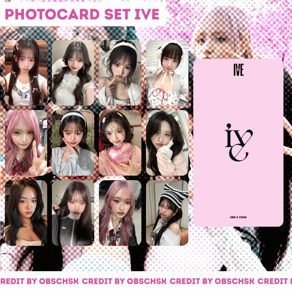 Photocard set KPOP IVE / Photocard unoffcial ive / pc unoff woonyeong rei gaeul liz leeseo yujin