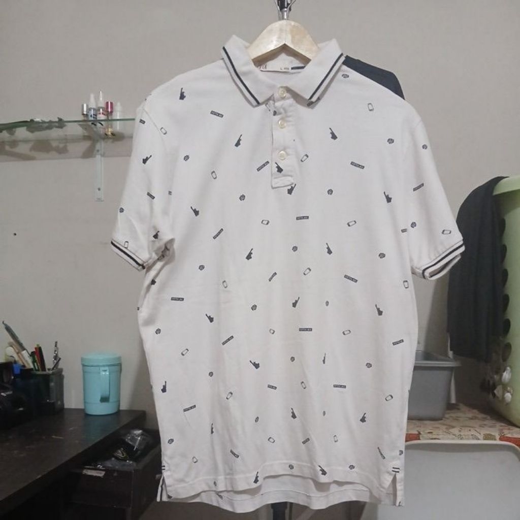 KATUN เสื้อยืดผ้าฝ้ายคอปกหนา นุ่มมาก PDI พิมพ์ที่สอง motif Original ไซส์ L-XL รอบอก 114cm ยาว 72cm ล
