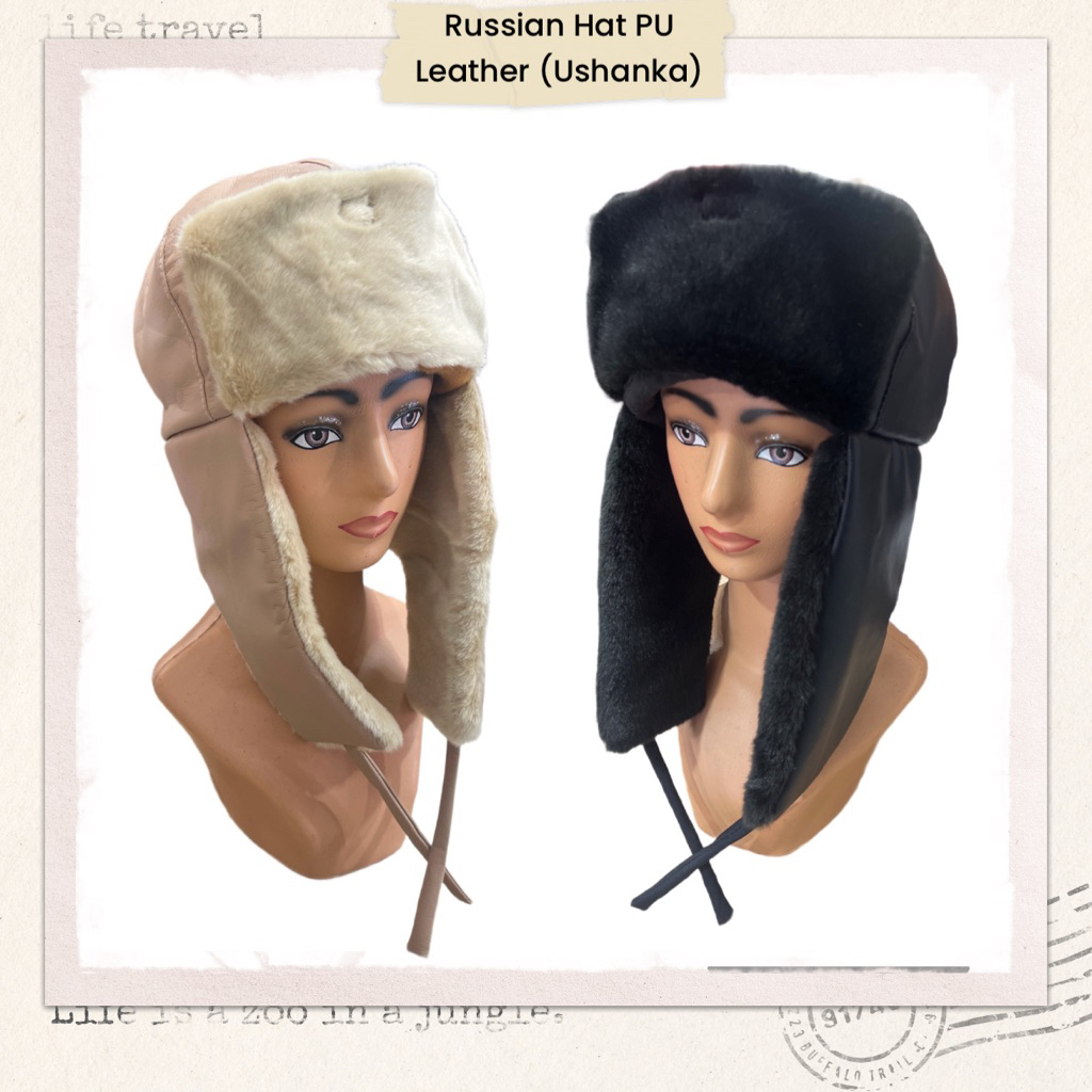 Ushanka Hat - หมวกรัสเซียหนังขน - หมวก Eskimo