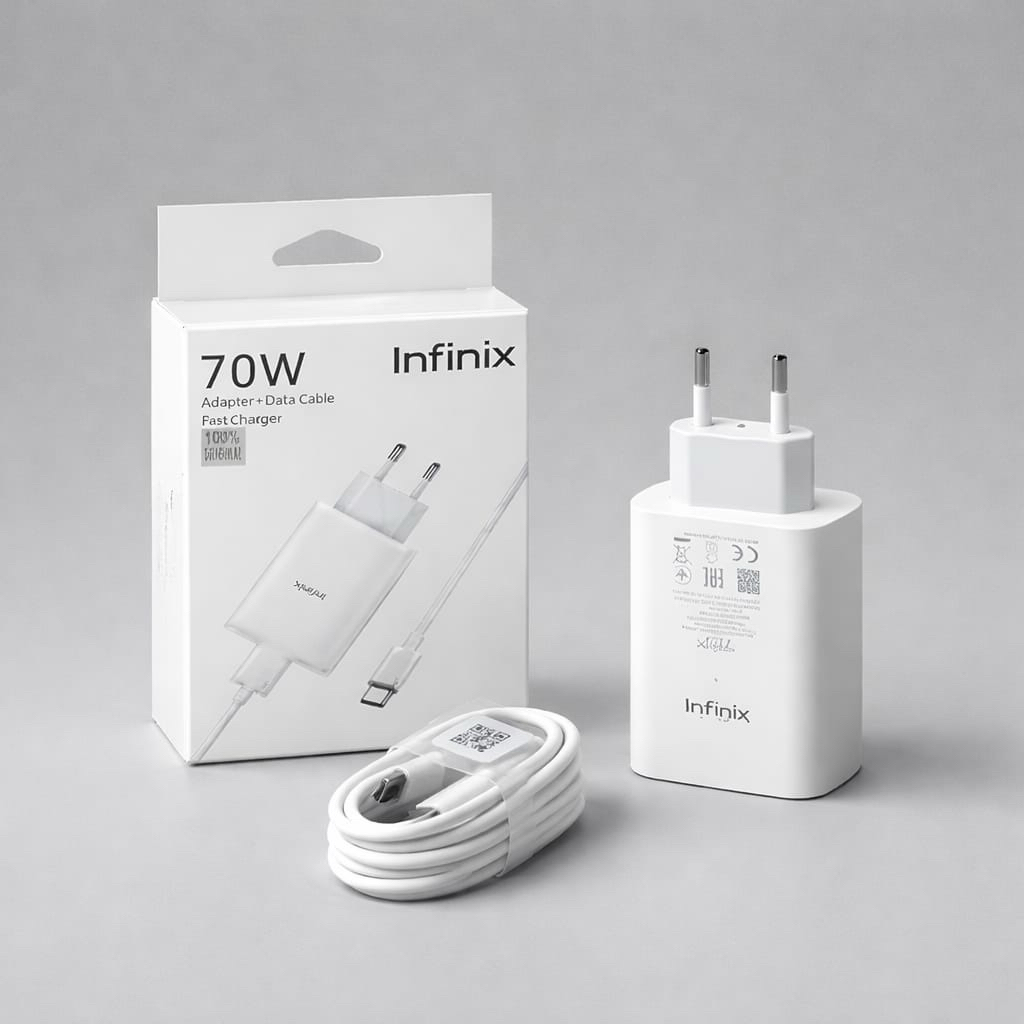 ต้นฉบับ INFINIX 70w TYPE C CHARGER SUPPORT HI - TURBO DESIMAL MAXX