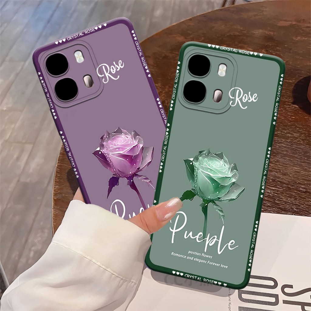 (FA-01) OPPO A6S 2026 Softcase Procamera Silicon Case flower motif r0sse Silicon - HP Casing - Soft 