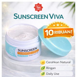 Sunscreen Viva Foundation Cream 22gr UV Filter | Sunscreen Wajah Murah Cerahkan Natural & Ringan