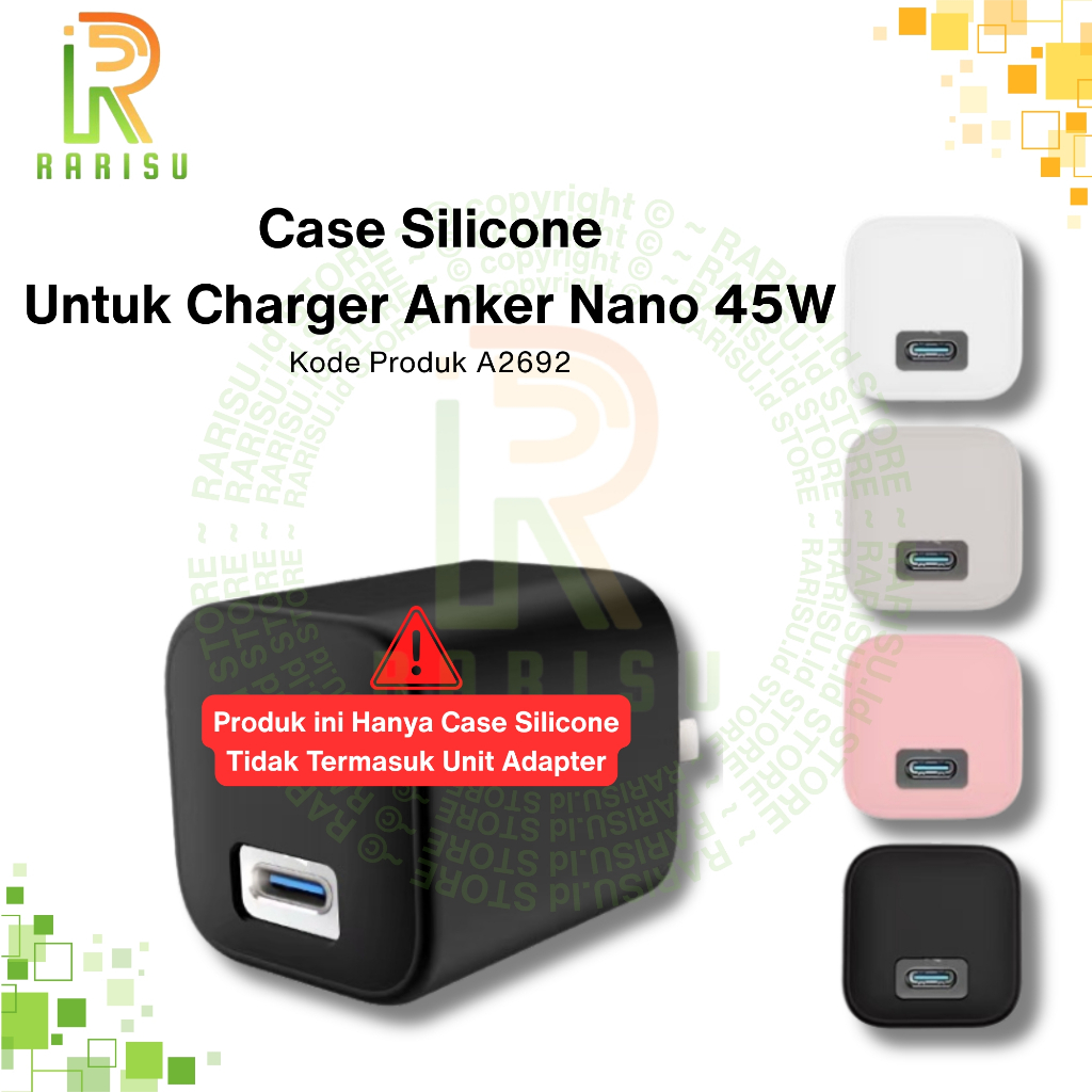 Anker Nano 45W Charger Adapter เคสซิลิโคน A2692 เคสซิลิโคน