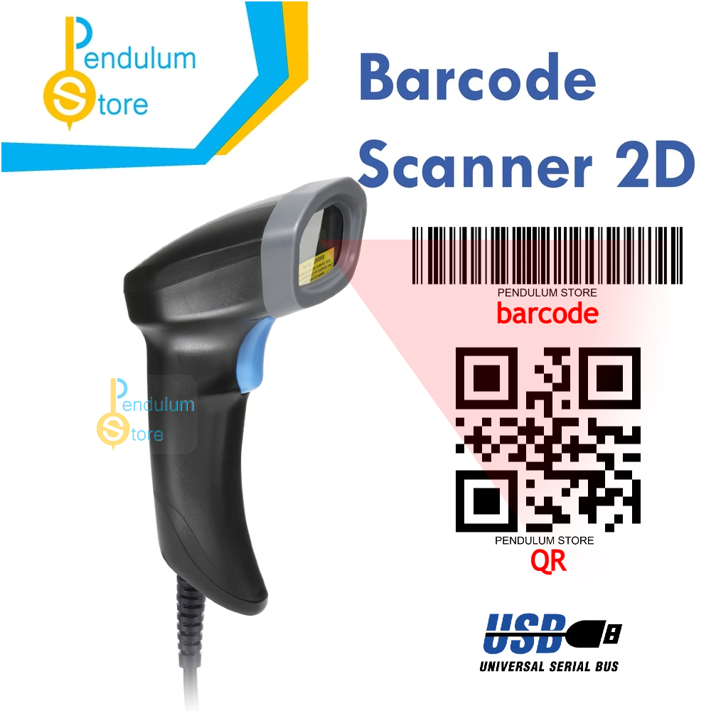 EPPOS EP8010 QR Barcode Scanner 2D Barcode & QR Code Reader Scanner แบบมีสายโดยใช้สาย USB EP-8010