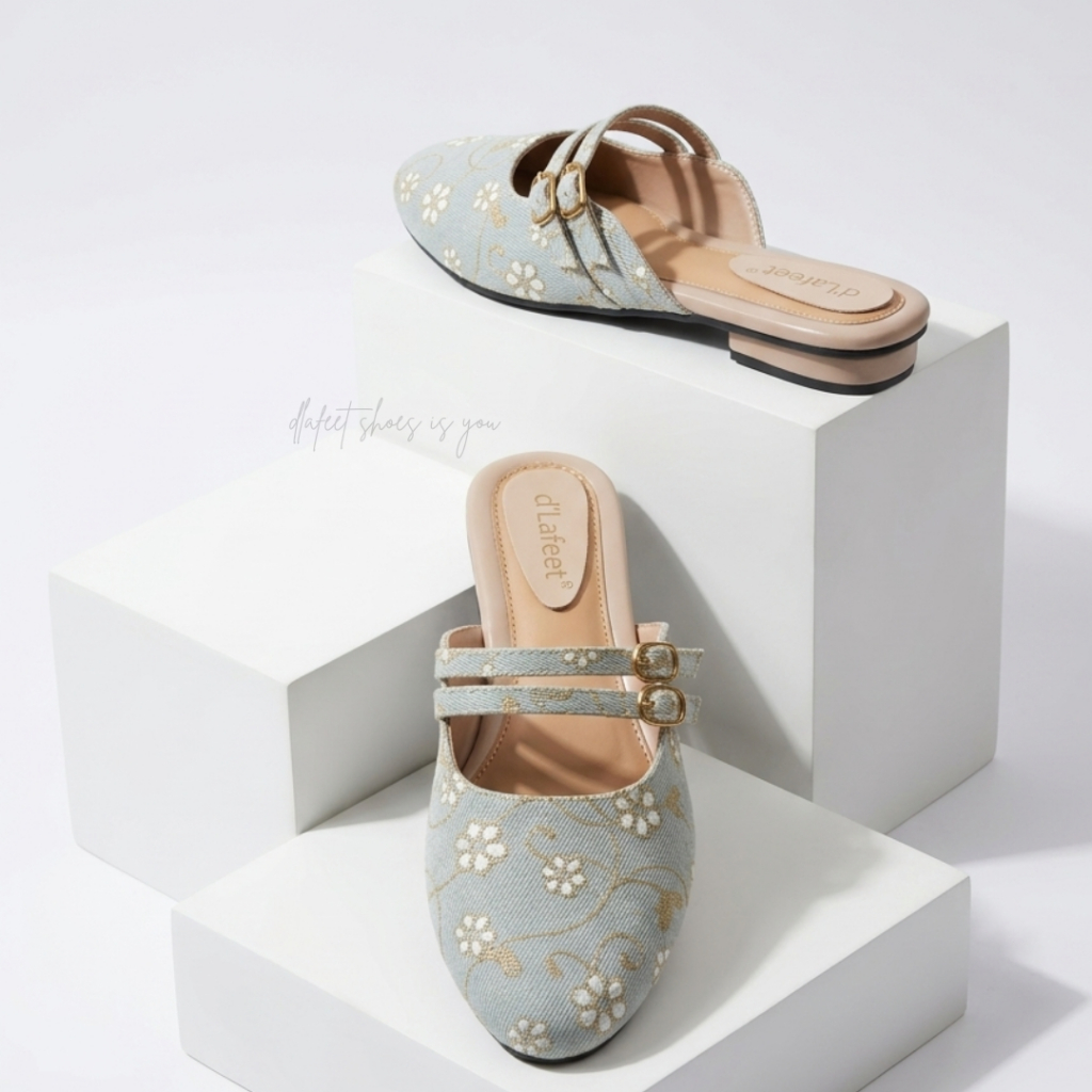 DLafeet Shoes Woman Mules - Machira Light Jeans