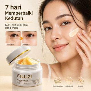 Fillizi Krim Malam Retinol + Niacinamide FILLIZI 50g Anti Kerut Hilangkan Garis Halus(Mencerahkan Kulit dalam 7 hari dengan 10x kekuatan Anti Aging Terbaik)