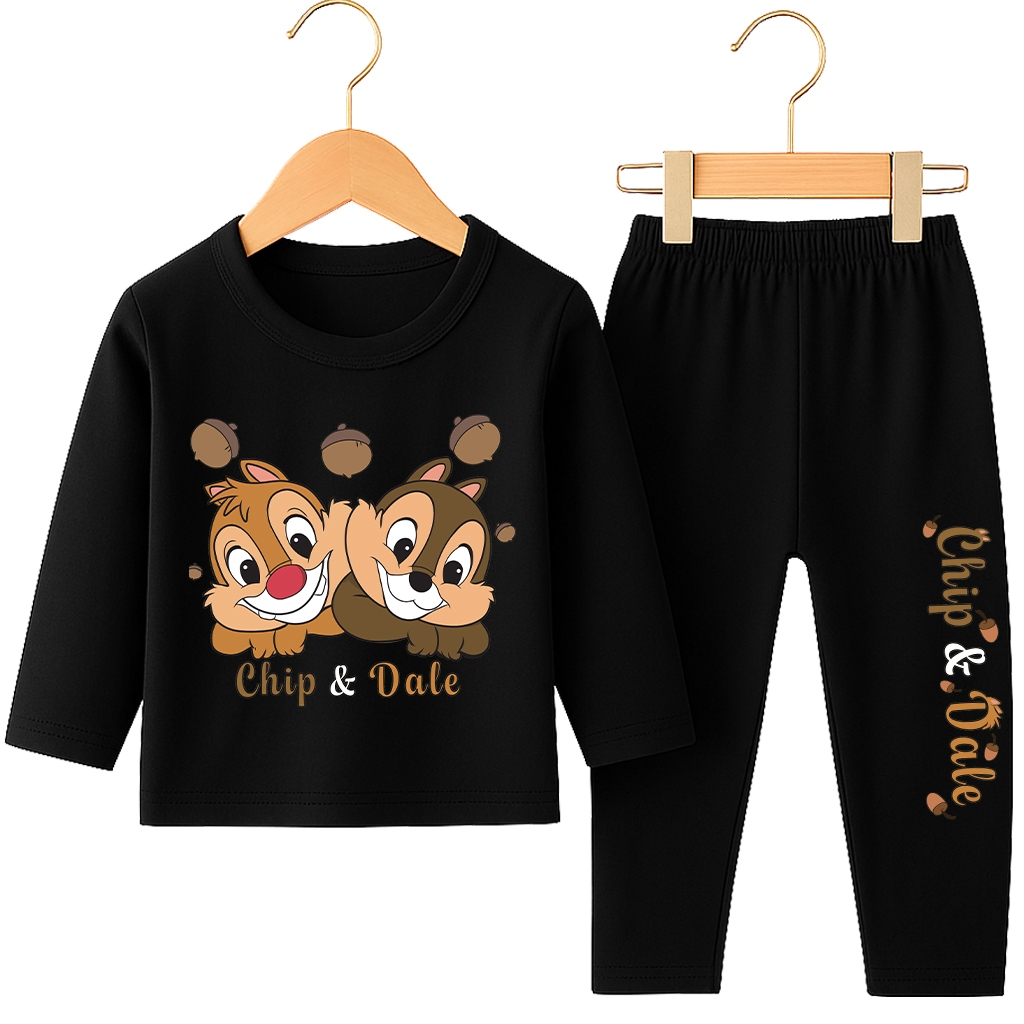 CHIP&DALE ชุดนอนเด็กผู้ชายกางเกงขายาวแขนยาว 3 ปี-10 ปีแฟชั่นเด็ก