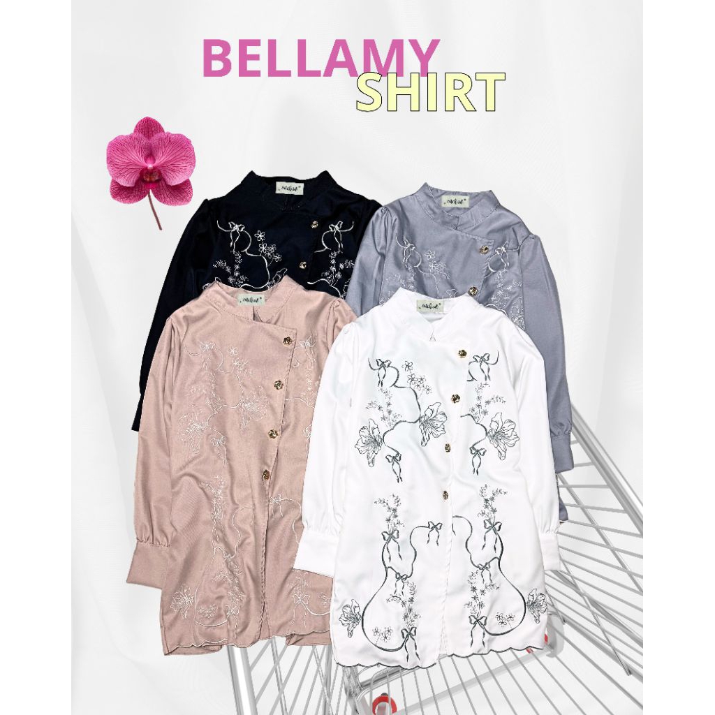 KEMEJA BELLAMY SHIRT BT CATCHI ID | เสื้อเชิ้ตผู้หญิงพร้อม EMBROIDERY DETAILS